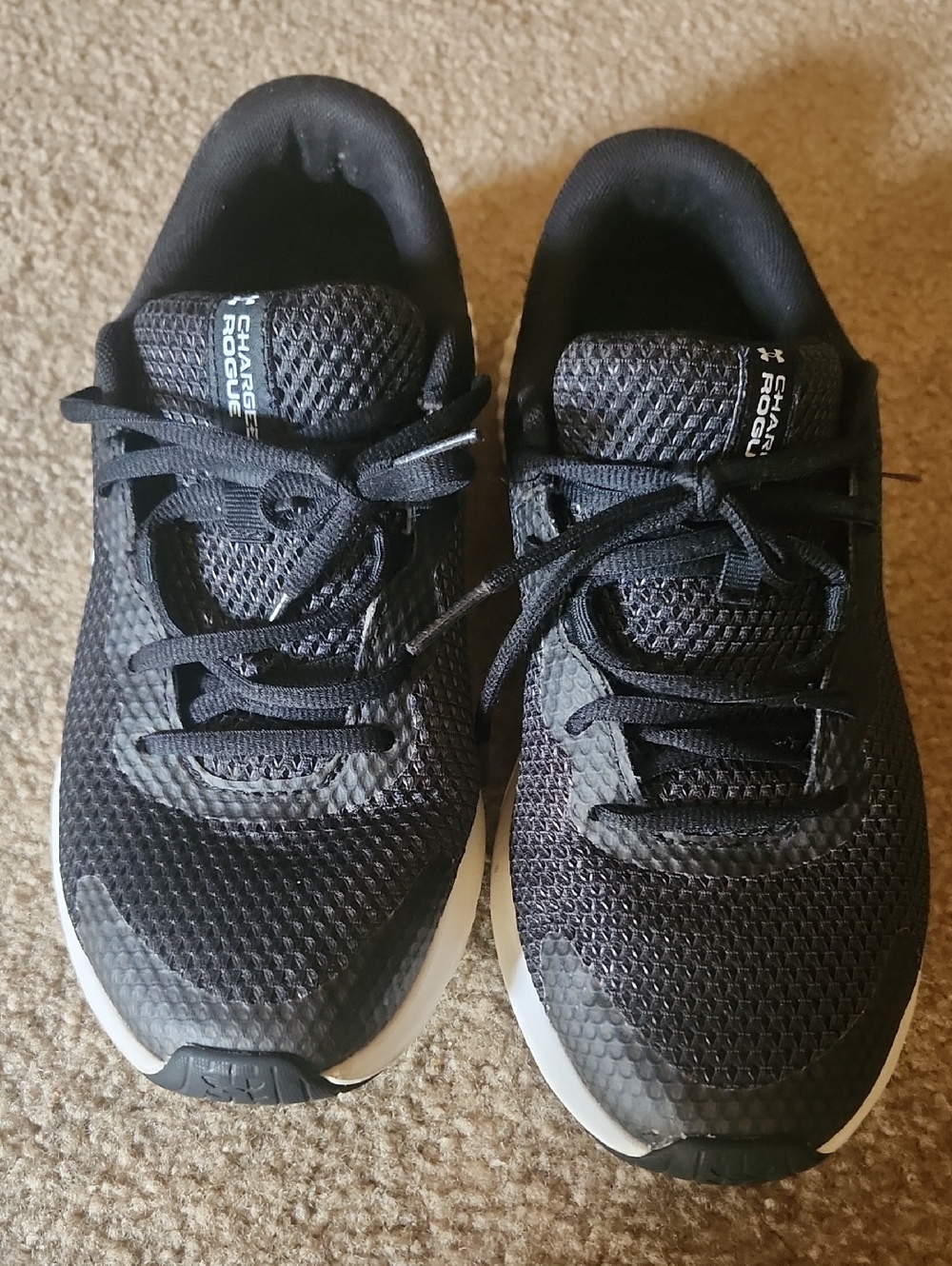 Under Armour Black and White Men's Mesh Running Sneakers